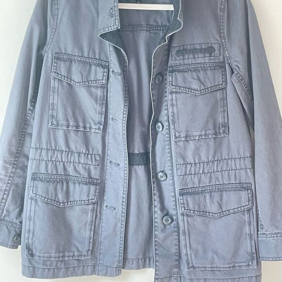 Women's Madewell Washed Gray Canvas Jacket sz. S #AM - Picture 6 of 12